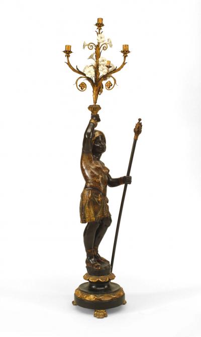 Pair of Italian Venetian Polychromed Figures