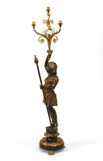 Pair of Italian Venetian Polychromed Figures