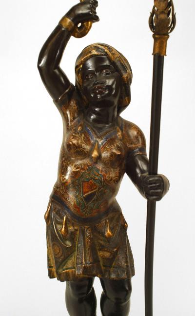 Pair of Italian Venetian Polychromed Figures
