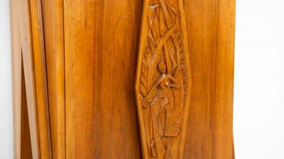 Pair of Italian Wall Units Walnut 1970s