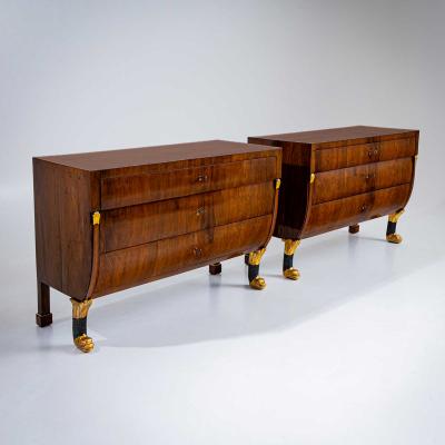 Pair of Italian Walnut Chests of Drawers Italy circa 1830