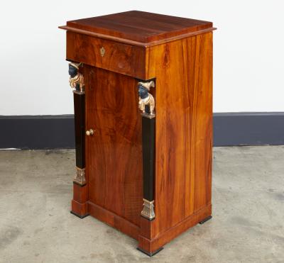 Pair of Italian Walnut Empire Cabinets