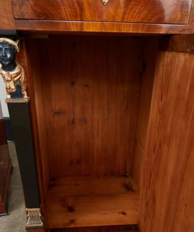 Pair of Italian Walnut Empire Cabinets