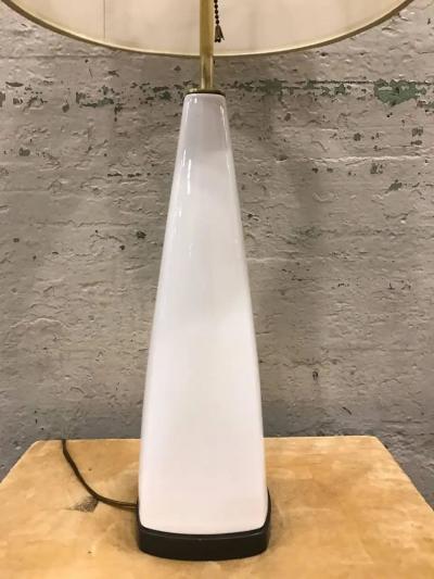 Pair of Italian White Ceramic Lamps