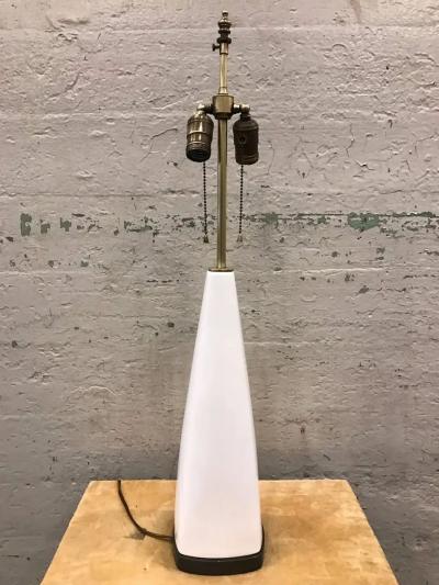 Pair of Italian White Ceramic Lamps