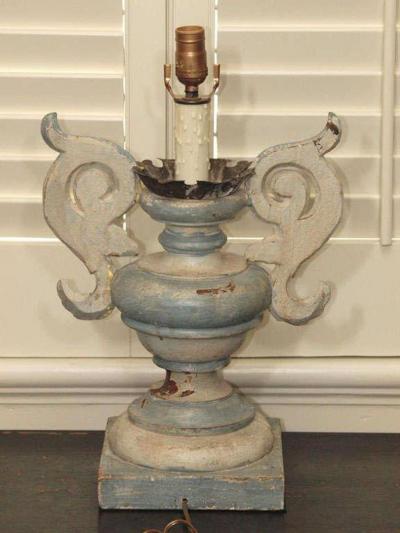 Pair of Italian Wood Carved Lamps