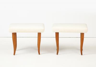 Pair of Italian Wood Stools circa 1940