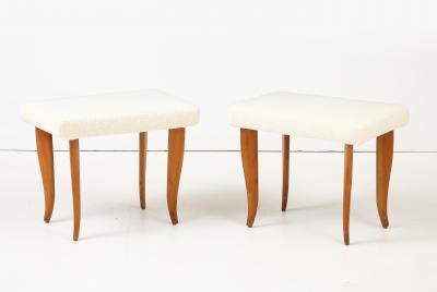 Pair of Italian Wood Stools circa 1940