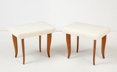 Pair of Italian Wood Stools circa 1940