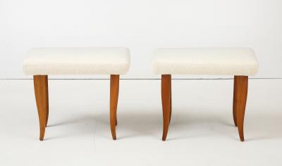 Pair of Italian Wood Stools circa 1940