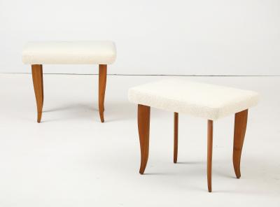 Pair of Italian Wood Stools circa 1940