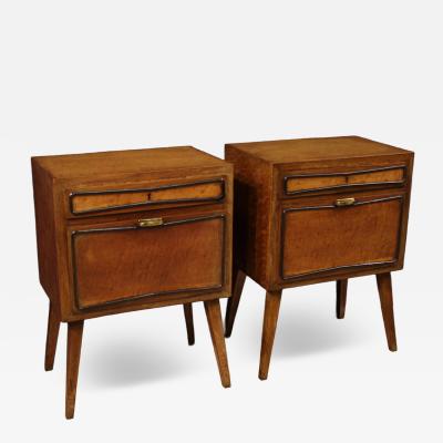 Pair of Italian designer bedside tables from the 70s