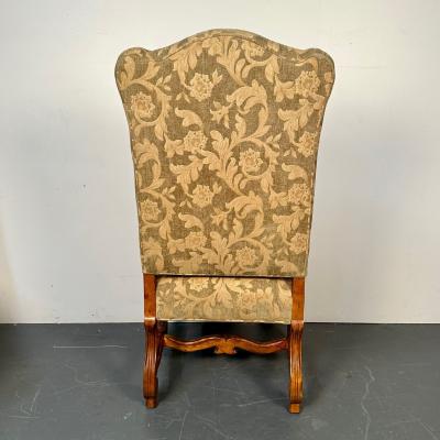Pair of Jacobean Throne Chairs King and Queen Fine Fabric