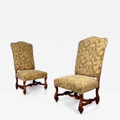 Pair of Jacobean Throne Chairs King and Queen Fine Fabric