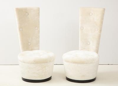 Pair of James Mont Dolphin Chairs 