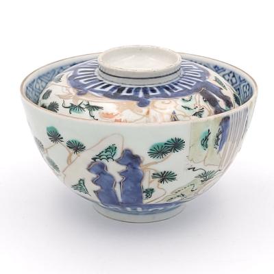 Pair of Japanese Imari Porcelain Covered Bowls circa 1880