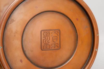 Pair of Japanese Large Bronze Vases with Turtles and Cranes