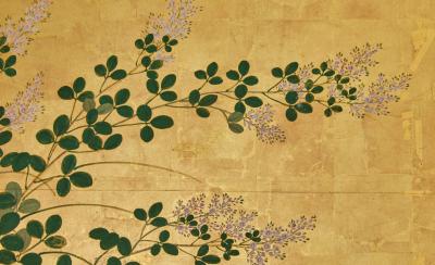 Pair of Japanese Six Panel Screens Chrysanthemums
