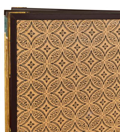 Pair of Japanese Six Panel Screens Chrysanthemums