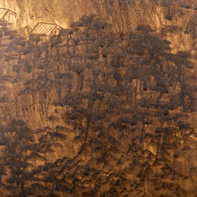 Pair of Japanese Six Panel Screens Higashiyama Hills of Kyoto