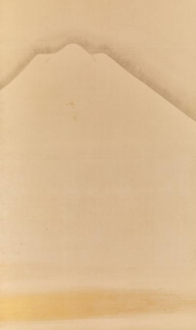 Pair of Japanese Six Panel Screens Mt Fuji and Countryside