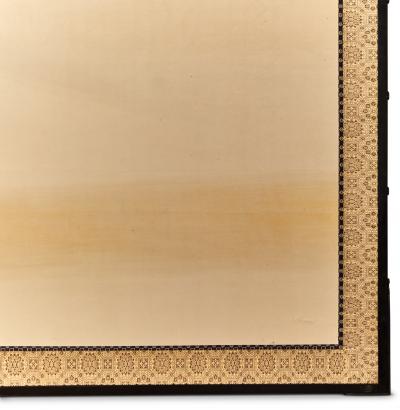 Pair of Japanese Six Panel Screens Mt Fuji and Countryside