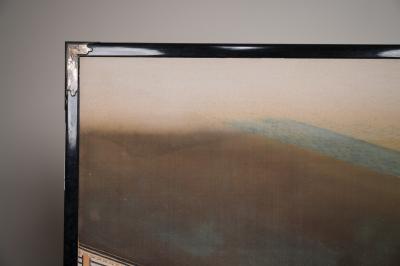 Pair of Japanese Two Panel Screens Itsukushima Shrine in Miyajima