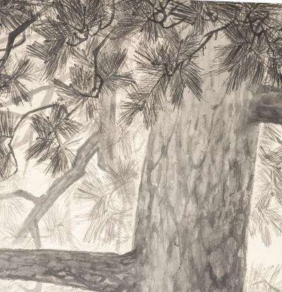 Pair of Japanese Two Panel Screens Murder of Crows