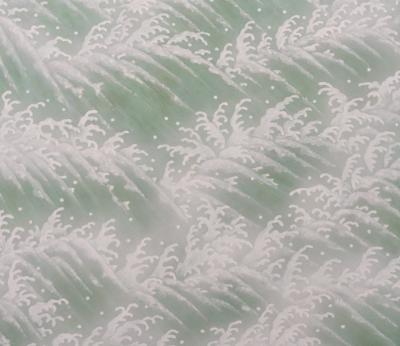 Pair of Japanese Two Panel Screens Rocky Coast