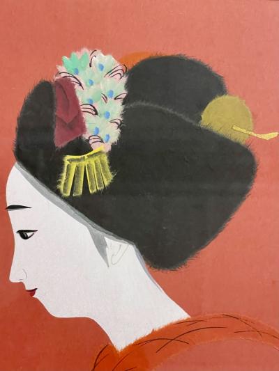 Pair of Japanese Woodblocks Custom Frames Signed