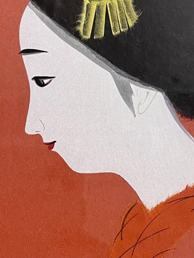 Pair of Japanese Woodblocks Custom Frames Signed