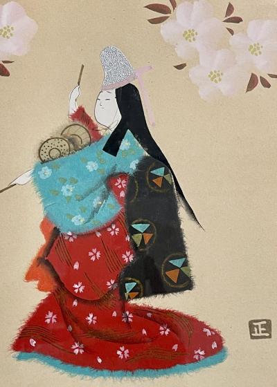 Pair of Japanese Woodblocks Custom Frames Signed