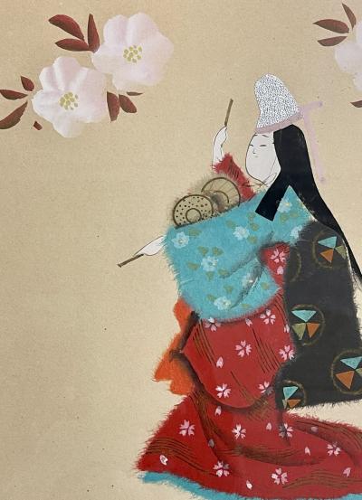 Pair of Japanese Woodblocks Custom Frames Signed