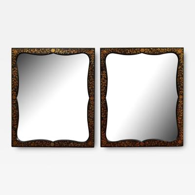 Pair of Japanned Mirrors