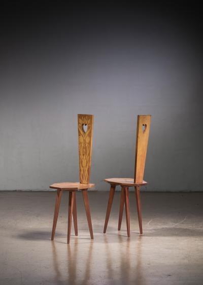 Pair of Jugendstil side chairs