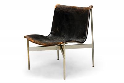 Pair of Katavolos Littell Kelley for Laverne Mid Century Chrome and Leather S