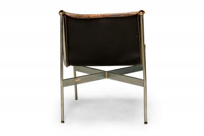 Pair of Katavolos Littell Kelley for Laverne Mid Century Chrome and Leather S