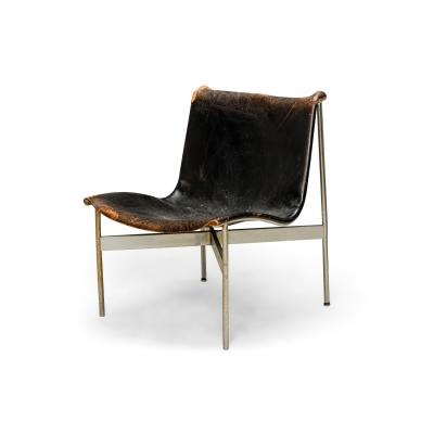 Pair of Katavolos Littell Kelley for Laverne Mid Century Chrome and Leather S