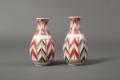 Pair of Kutani Ware Tokuri Sake Containers 