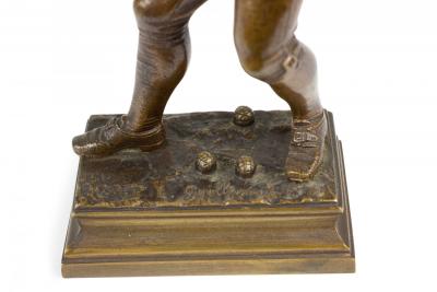 Pair of L Guillemin Bronze Sports Figures