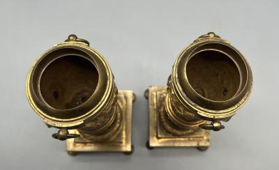 Pair of LXVI candlestick cassolettes France circa 1800