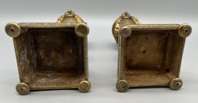 Pair of LXVI candlestick cassolettes France circa 1800