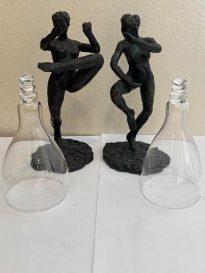 Pair of LaRoche Bronze Female Figures