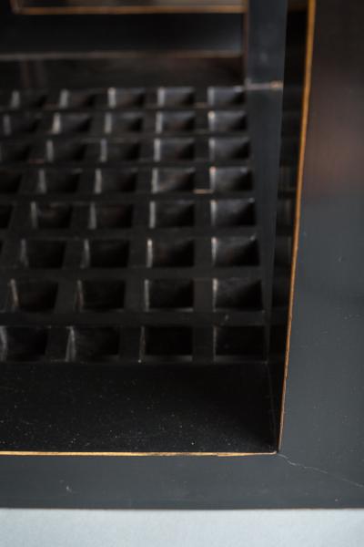 Pair of Lacquer Zebrawood Cubes