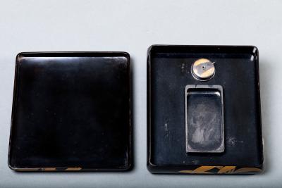 Pair of Lacquer on Wood Pillow Shaped Boxes