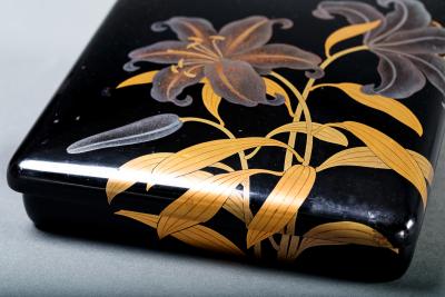 Pair of Lacquer on Wood Pillow Shaped Boxes