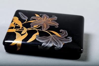 Pair of Lacquer on Wood Pillow Shaped Boxes