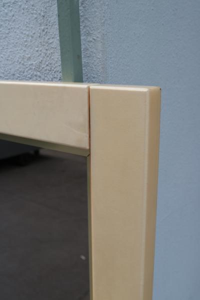 Pair of Lacquered Parchment Mirrors