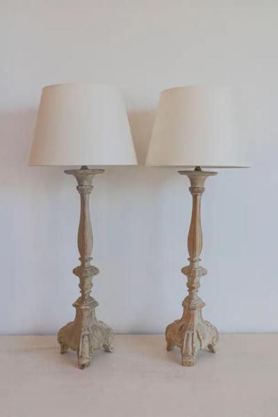 Pair of Lamps 18th Century French Candlesticks