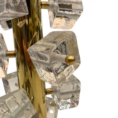 Pair of Lamps Geometric Shade and Murano Cubes